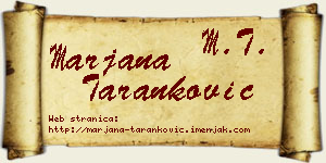 Marjana Taranković vizit kartica